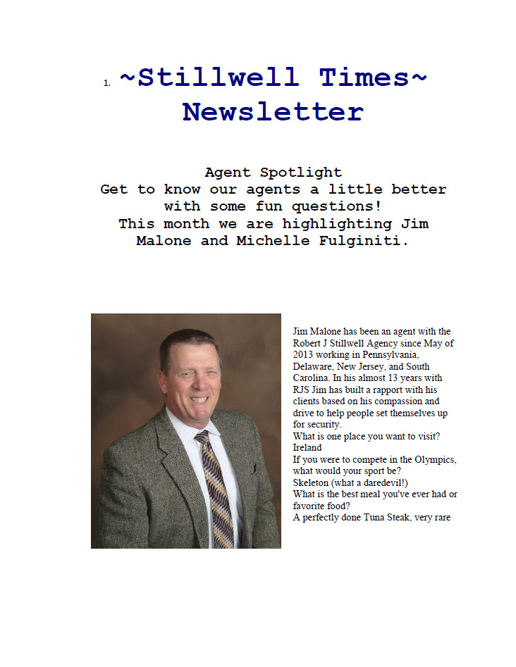 Stillwell Times Newsletter March 2026