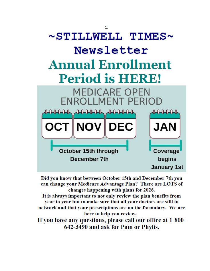 Stillwell Times Newsletter October